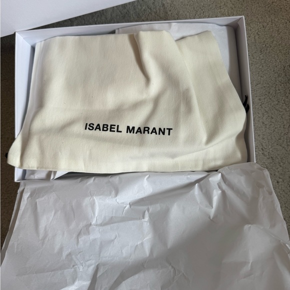 Isabel Marant Studded Classic White and Tan Beth Sneakers - Picture 4 of 8